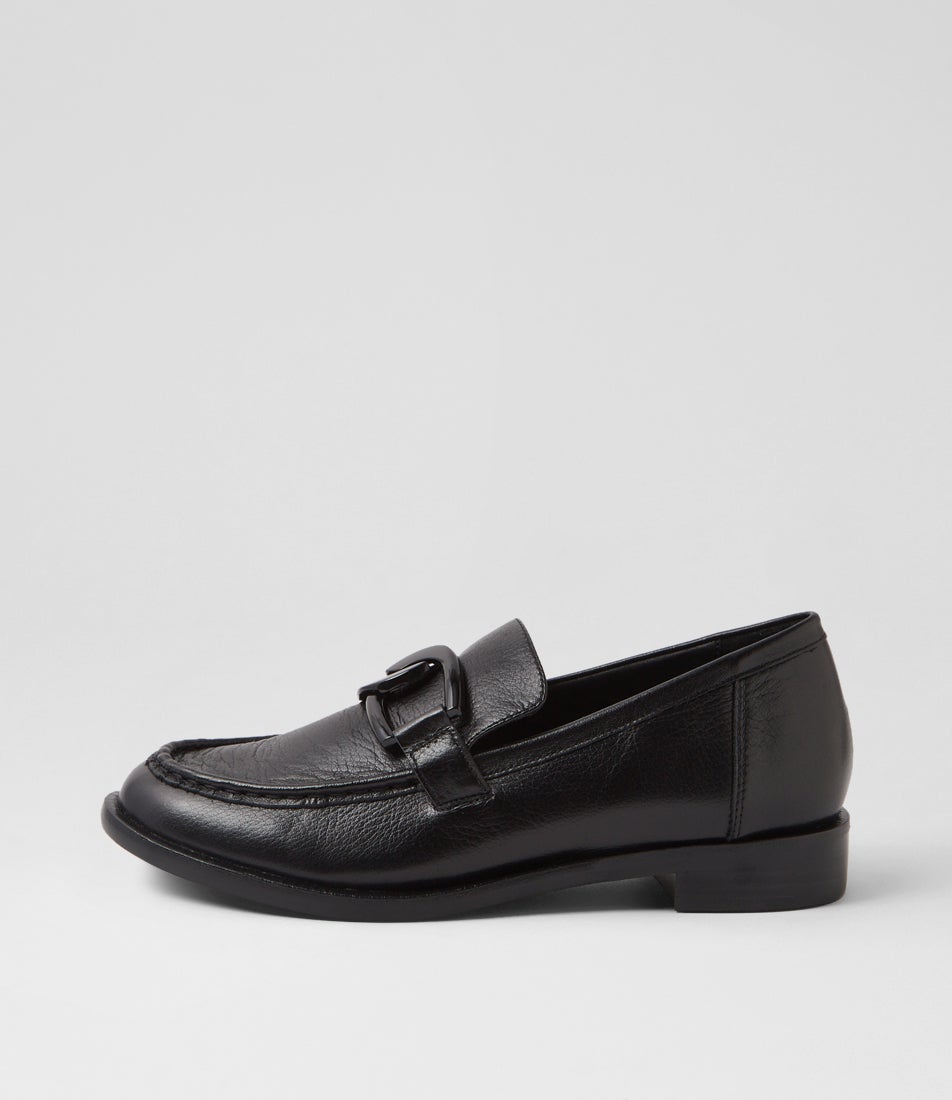 Molys Xw Black Leather Loafers