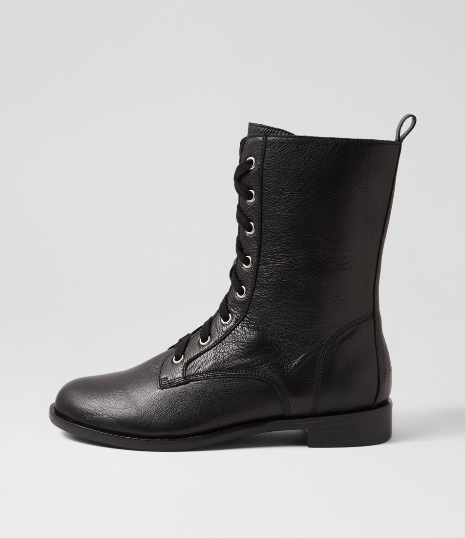 Mohini Xw Black Leather Lace Up Boots Mohini Xw Black Leather Lace Up Boots