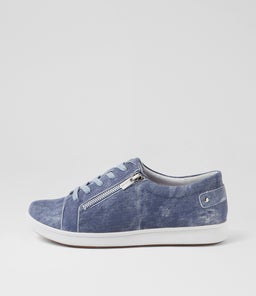 DUNKER XF ZR BLUE DISTRESS DENIM LEATHER
