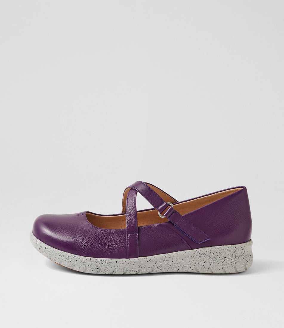 Soffees Xf New Purple Leather Mary Janes Soffees Xf New Purple Leather Mary Janes