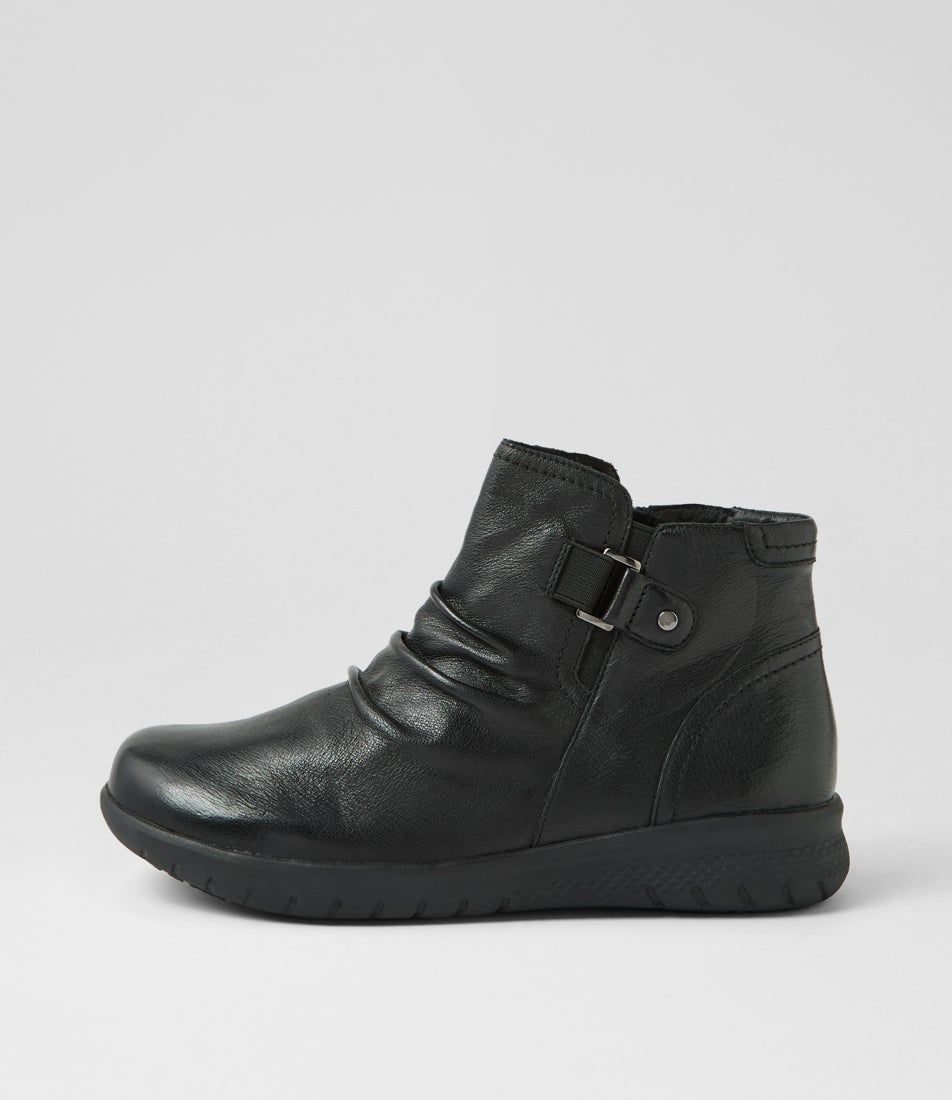 Solei Xf Black Leather Ankle Boots Solei Xf Black Leather Ankle Boots