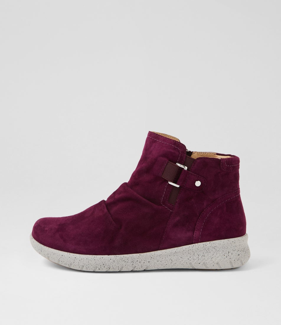 Solei Xf Burgundy Suede Ankle Boots Solei Xf Burgundy Suede Ankle Boots
