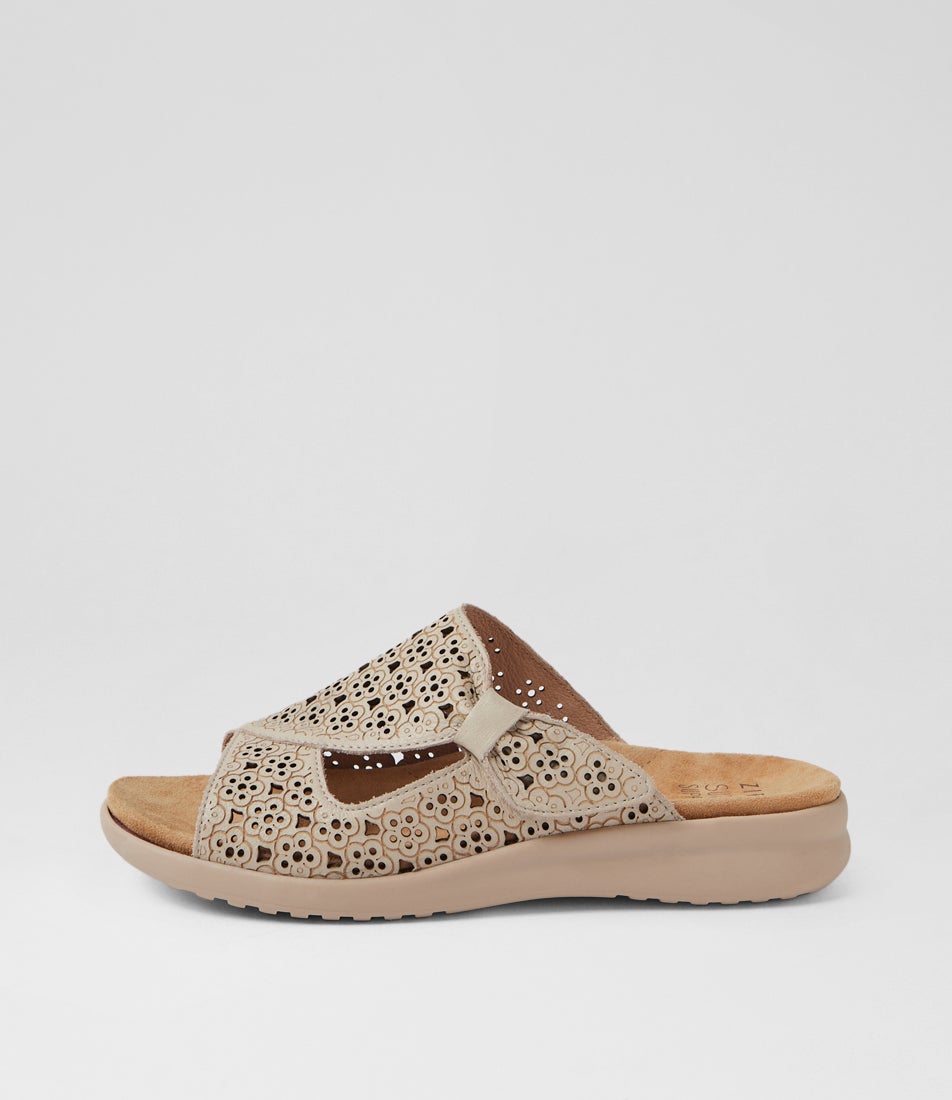 Binty Xw Almond Leather Sandals Binty Xw Almond Leather Sandals
