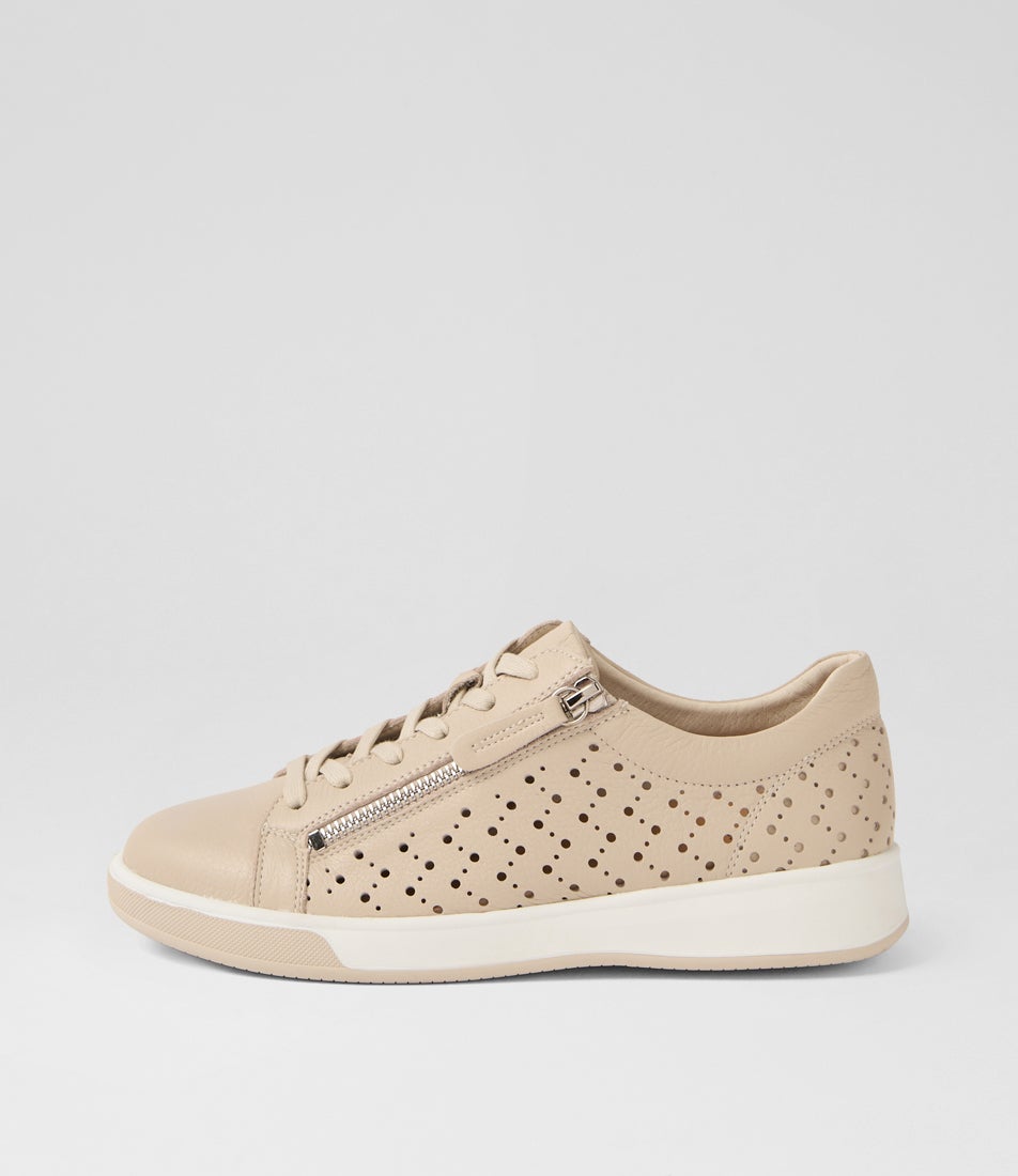 Aurie Xf Almond Leather Sneakers
