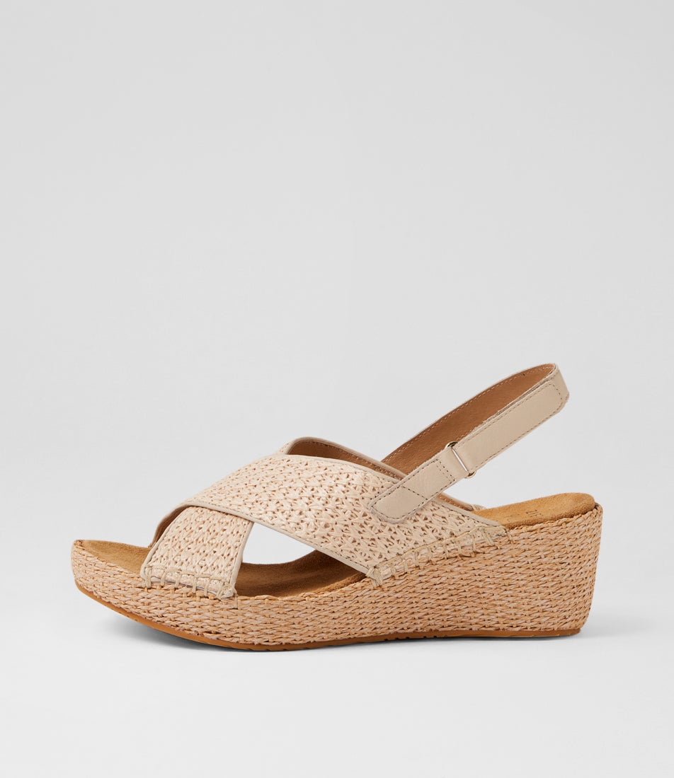 Koopy Xw Natural Synthetic Raffia Sandals Koopy Xw Natural Synthetic Raffia Sandals