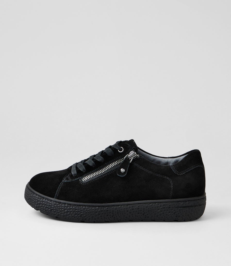Oceanne Xw Black Suede Sneakers
