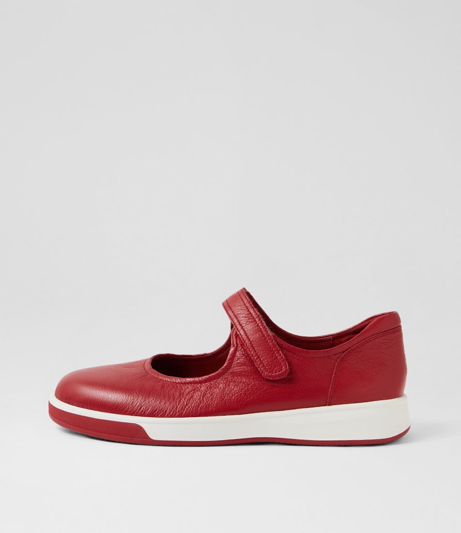 Aitch Xf Dark Red Leather Flat Shoes Aitch Xf Dark Red Leather Flat Shoes
