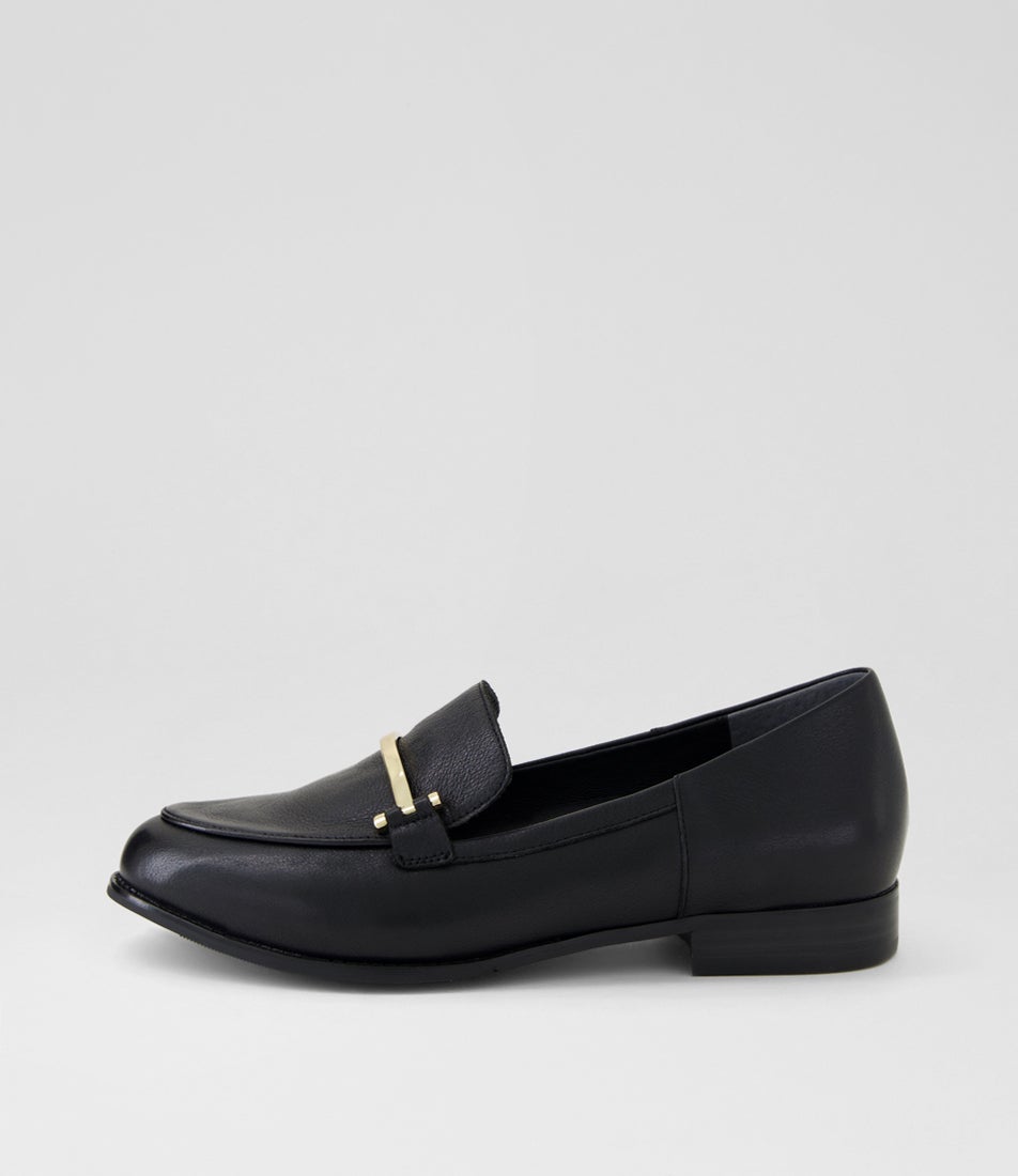 Tubbie Xf Black Leather Flat Shoes