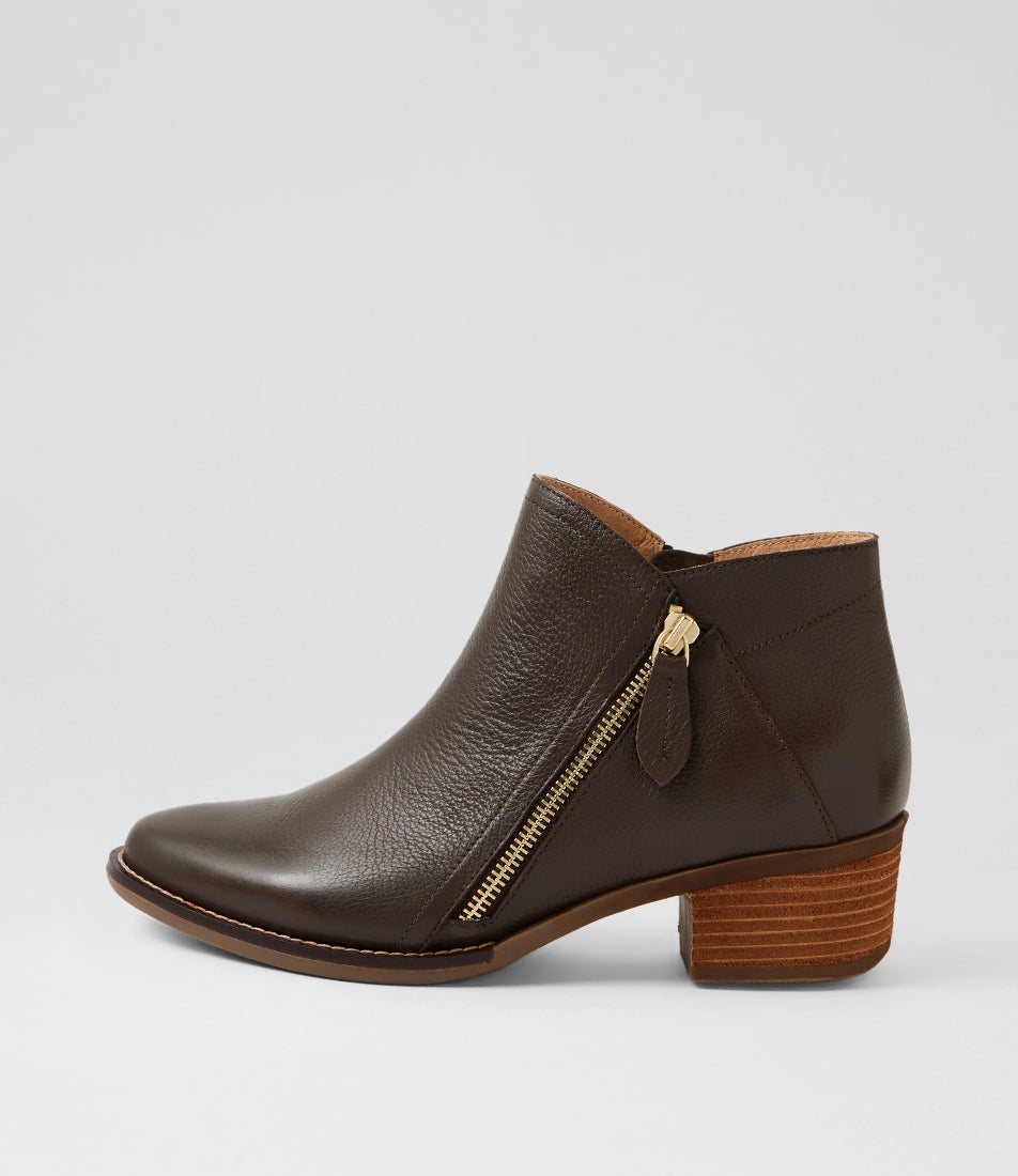 Eisa Xf Choc Leather Ankle Boots Eisa Xf Choc Leather Ankle Boots