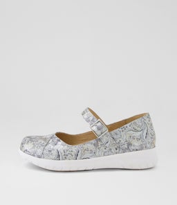 Saja Silver Fireworks Leather Flat Shoes Saja Silver Fireworks Leather Flat Shoes