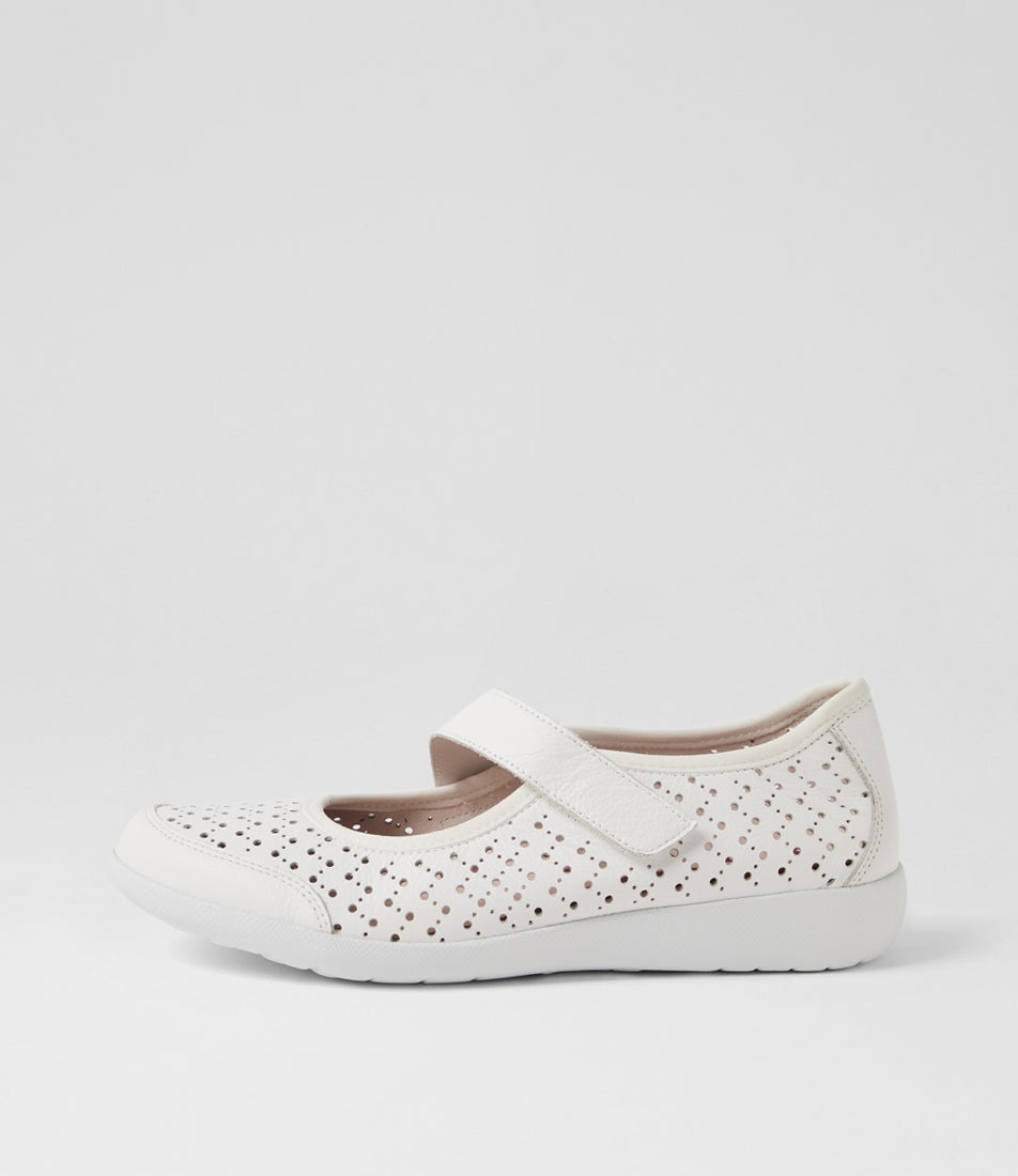 Ursi Xf White Leather Mary Janes