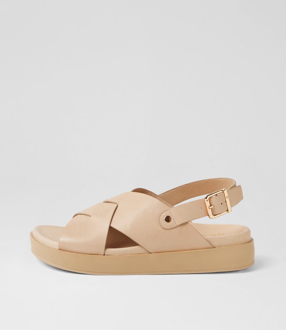 Geloe W Camel Leather Sandals Geloe W Camel Leather Sandals