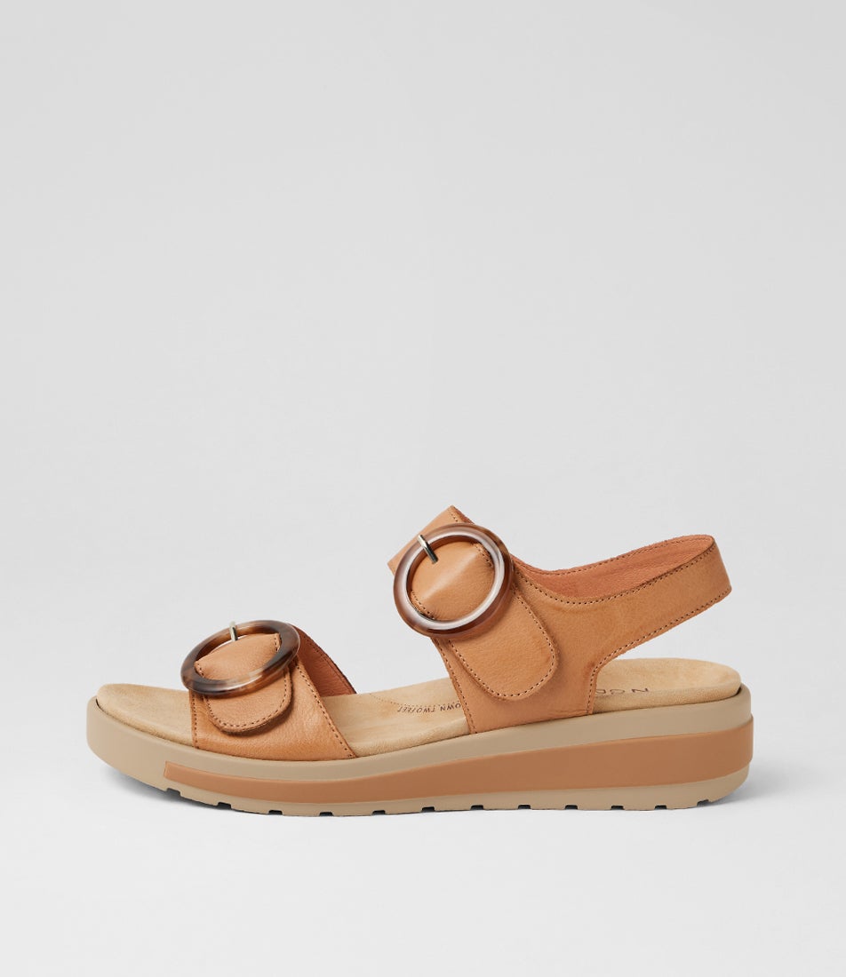 Gathas W Dark Tan Leather Sandals Gathas W Dark Tan Leather Sandals