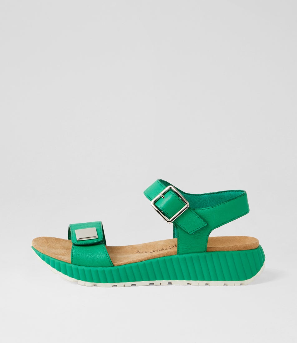 Littla W Emerald Leather Sandals Littla W Emerald Leather Sandals