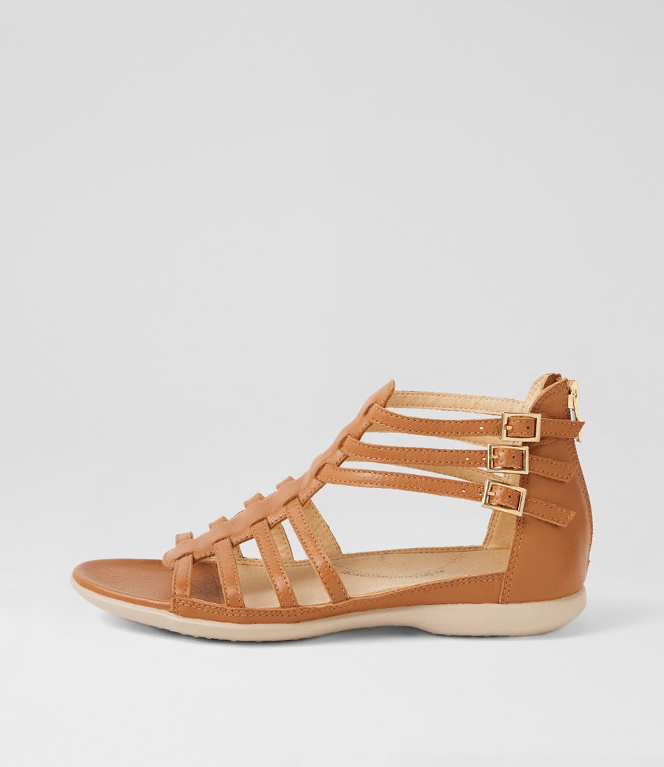 Britta W Dark Tan Leather Sandals Britta W Dark Tan Leather Sandals