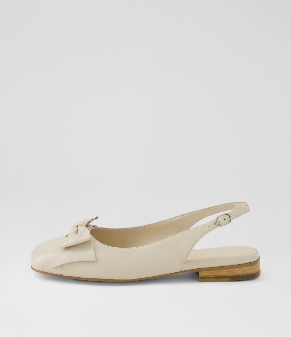 Deloe W Vanilla Leather Slingbacks Deloe W Vanilla Leather Slingbacks