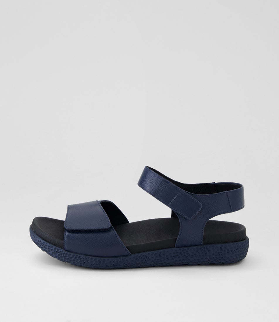 Rikko Xw Navy Leather Sandals Rikko Xw Navy Leather Sandals