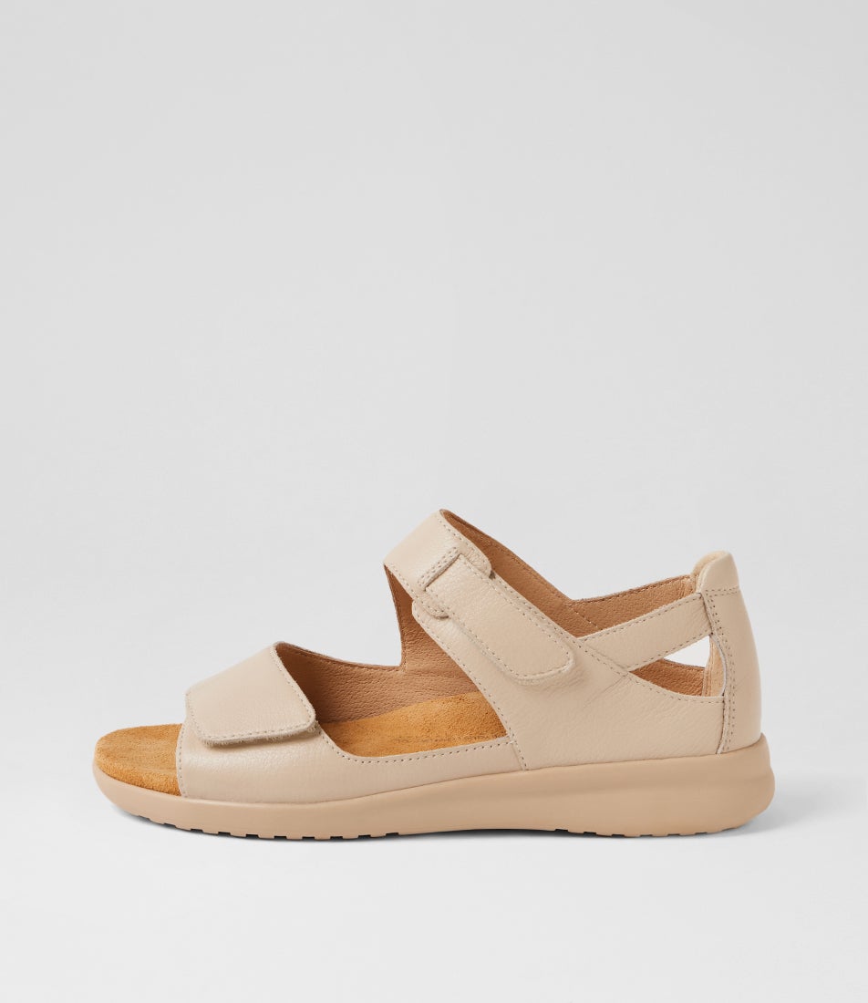 Bopen Xw Almond Almond Leather Sandals