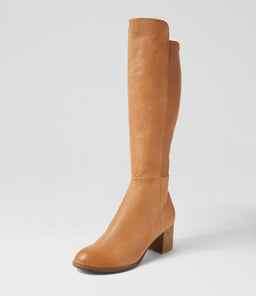 SETTIN DK TAN LEATHER STRETCH SMOOTH