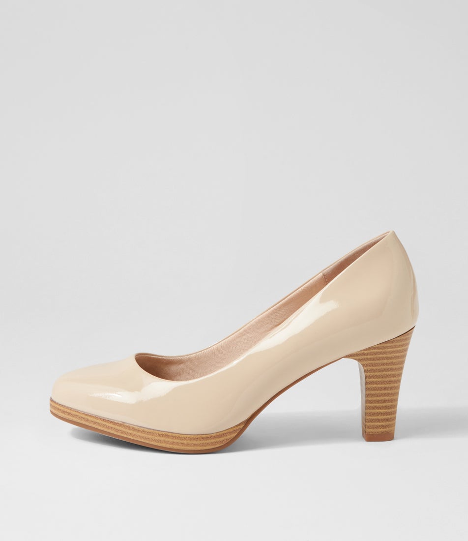 Serina2 Almond Natural Patent Leather Heels Serina2 Almond Natural Patent Leather Heels