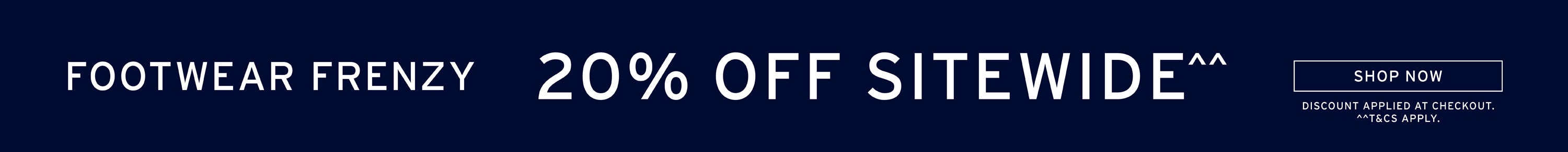 ROCKPORT FOOTWEAR FRENZY 20% OFF SITEWIDE^^ | SHOP NOW | DISCOUNT APPLIED AT CHECKOUT. ^^T&CS APPLY.